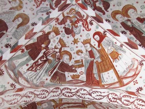 Kalkmaleri Jomfru Maria - Møns Museum